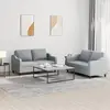 Image de vidaXL Ensemble de canapés 2 pcs avec coussins Gris clair Tissu