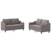 Image de vidaXL Ensemble de canapés 2 pcs avec coussins Taupe Tissu