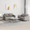 Image de vidaXL Ensemble de canapés 2 pcs avec coussins Taupe Tissu