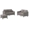 Image de vidaXL Ensemble de canapés 3 pcs avec coussins Taupe Tissu