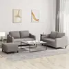 Image de vidaXL Ensemble de canapés 3 pcs avec coussins Taupe Tissu