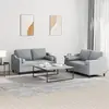 Image de vidaXL Ensemble de canapés 2 pcs coussins gris clair tissu