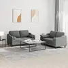 Image de vidaXL Ensemble de canapés 2 pcs coussins gris foncé tissu
