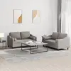 Image de vidaXL Ensemble de canapés 2 pcs avec coussins taupe tissu