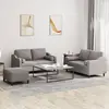 Image de vidaXL Ensemble de canapés 3 pcs avec coussins taupe tissu