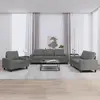 Image de vidaXL Ensemble de canapés 3 pcs gris foncé tissu