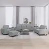 Image de vidaXL Ensemble de canapés 4 pcs gris clair tissu