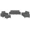 Image de vidaXL Ensemble de canapés 4 pcs gris foncé tissu