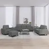 Image de vidaXL Ensemble de canapés 4 pcs gris foncé tissu