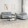 Image de vidaXL Ensemble de canapés 2 pcs gris clair tissu