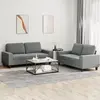 Image de vidaXL Ensemble de canapés 2 pcs gris foncé tissu