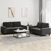 Image de vidaXL Ensemble de canapés 2 pcs noir tissu