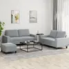 Image de vidaXL Ensemble de canapés 3 pcs gris clair tissu