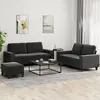 Image de vidaXL Ensemble de canapés 3 pcs noir tissu