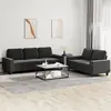 Image de vidaXL Ensemble de canapés 2 pcs noir tissu