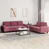 Image de vidaXL Ensemble de canapés 2 pcs rouge bordeaux tissu