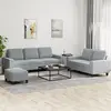 Image de vidaXL Ensemble de canapés 3 pcs gris clair tissu