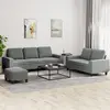 Image de vidaXL Ensemble de canapés 3 pcs gris foncé tissu