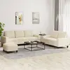 Image de vidaXL Ensemble de canapés 3 pcs crème tissu
