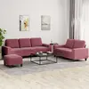 Image de vidaXL Ensemble de canapés 3 pcs rouge bordeaux tissu