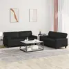 Image de vidaXL Ensemble de canapés 2 pcs noir similicuir