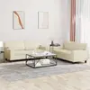 Image de vidaXL Ensemble de canapés 2 pcs crème similicuir