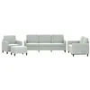 Image de vidaXL Ensemble de canapés 4 pcs gris clair velours