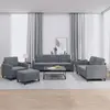 Image de vidaXL Ensemble de canapés 4 pcs gris foncé velours