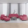 Image de vidaXL Ensemble de canapés 4 pcs rouge bordeaux velours