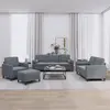 Image de vidaXL Ensemble de canapés 4 pcs avec coussins gris foncé velours