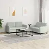 Image de vidaXL Ensemble de canapés 2 pcs gris clair velours
