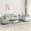 Image de vidaXL Ensemble de canapés 3 pcs gris clair velours
