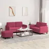 Image de vidaXL Ensemble de canapés 3 pcs rouge bordeaux velours