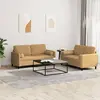 Image de vidaXL Ensemble de canapés 2 pcs avec coussins marron velours