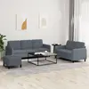 Image de vidaXL Ensemble de canapés 3 pcs gris foncé velours