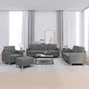 Image de vidaXL Ensemble de canapés 4 pcs avec coussins Gris foncé Tissu