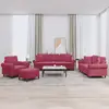 Image de vidaXL Ensemble de canapés 4 pcs avec coussins rouge bordeaux velours