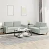 Image de vidaXL Ensemble de canapés 2 pcs avec coussins Gris clair Velours