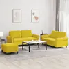 Image de vidaXL Ensemble de canapés 3 pcs avec coussins Jaune Velours