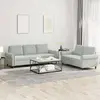 Image de vidaXL Ensemble de canapés 2 pcs avec coussins Gris clair Velours