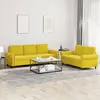 Image de vidaXL Ensemble de canapés 2 pcs avec coussins Jaune Velours