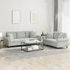 Image de vidaXL Ensemble de canapés 2 pcs avec coussins gris clair velours