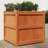 Image de vidaXL Jardinière cire marron 60x60x60 cm bois de pin massif