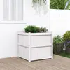 Image de vidaXL Jardinière blanc 70x70x70 cm bois de pin massif