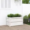 Image de vidaXL Jardinière blanc 90x50x50 cm bois de pin massif