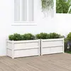 Image de vidaXL Jardinières 2 pcs blanc bois de pin massif