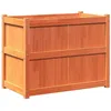 Image de vidaXL Jardinière cire marron 90x50x70 cm bois de pin massif
