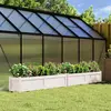 Image de vidaXL Jardinières 2 pcs blanc bois de pin massif