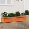 Image de vidaXL Jardinière cire marron 150x31x31 cm bois de pin massif