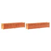 Image de vidaXL Jardinières 2 pcs, Lits Surélevé, Bacs à Fleurs, Pots de Plantes, Boîtes à Fleurs Jardin Terrasse, Cire Marron Bois de Pin Massif